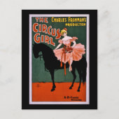 Circus Girl 1897 Retro Briefkaart (Voorkant)