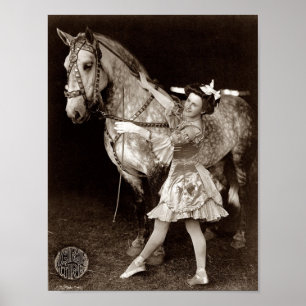  Circus Girl en Paarden Poster
