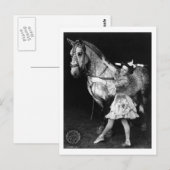 Circus Girl met Horse, 1908 Briefkaart (Voorkant / Achterkant)