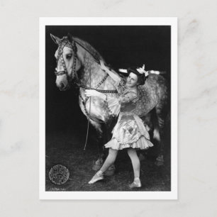 Circus Girl met Horse, 1908 Briefkaart