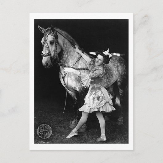 Circus Girl met Horse, 1908 Briefkaart (Voorkant)