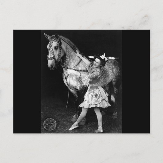 Circus Girl met Horse, 1908 Briefkaart (Voorkant)