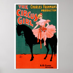 Circus Girl - op paard Poster