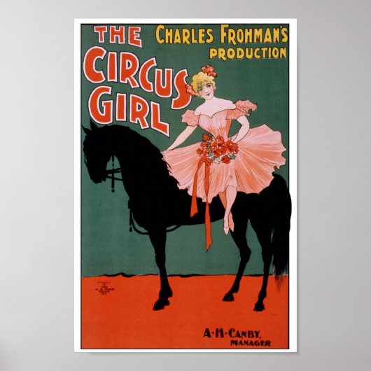 Circus Girl - op paard Poster (Voorkant)