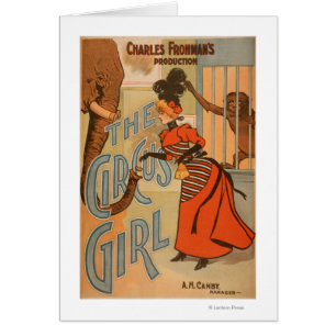 Circus Girl - Voeding Elephant and Monkey