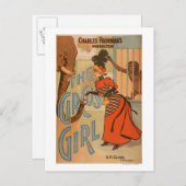 Circus Girl - Voeding Elephant and Monkey Briefkaart (Voorkant / Achterkant)