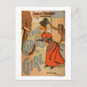 Circus Girl - Voeding Elephant and Monkey Briefkaart (Voorkant)