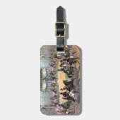 Circus Grand Finale, circa 1872. Bagagelabel (Voorkant verticaal)