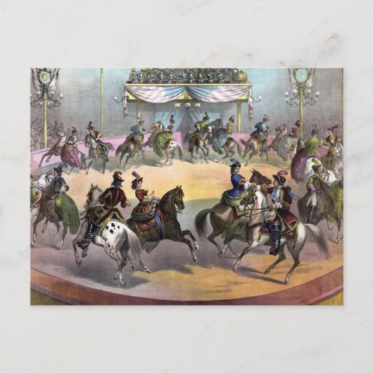 Circus Grand Finale, circa 1872. Briefkaart (Voorkant)