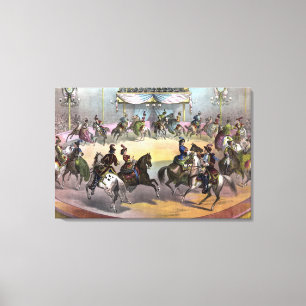 Circus Grand Finale, circa 1872. Canvas Afdruk