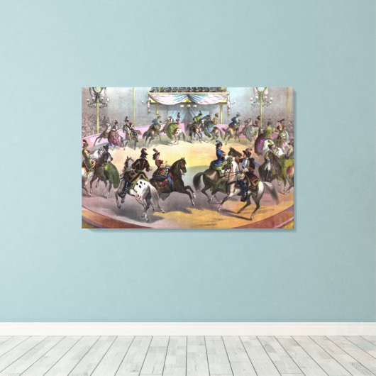 Circus Grand Finale, circa 1872. Canvas Afdruk (Insitu (Houten vloer))