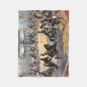 Circus Grand Finale, circa 1872. Fleece Deken (Voorkant)