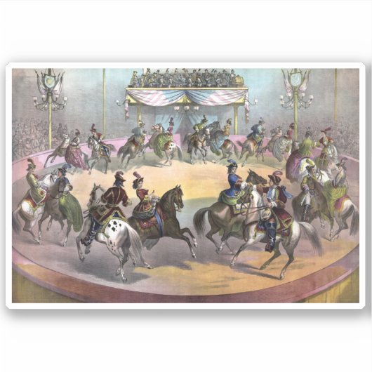 Circus Grand Finale, circa 1872. Sticker (Voorkant)