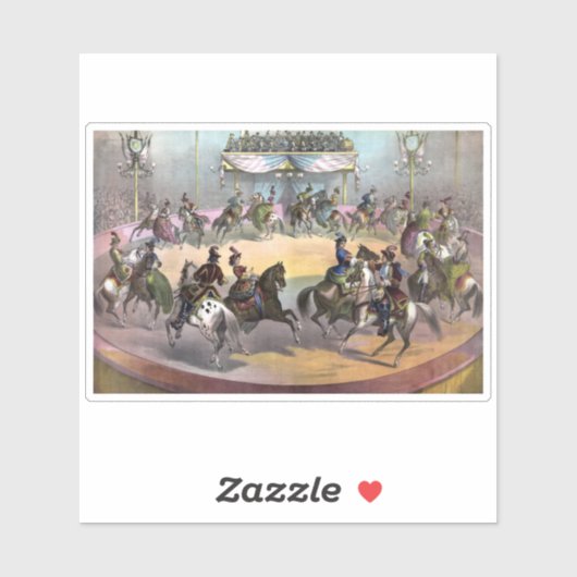 Circus Grand Finale, circa 1872. Sticker (Vel)