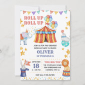 Circus Grote Top Leuke Dieren Kids Verjaardagsfees Kaart (Voorkant)