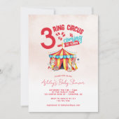 Circus grote top triplets Baby shower Kaart (Voorkant)