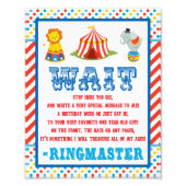 Circus Guest Book Sign - Foto van 8 x 10 inch Foto Afdruk (Voorkant)