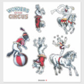  Circus Handelingen, Honden en Paarden Sticker (Vel)