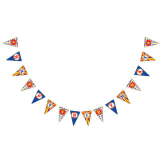 Circus Happy Birthday banner, carnaval Vlaggetjes
