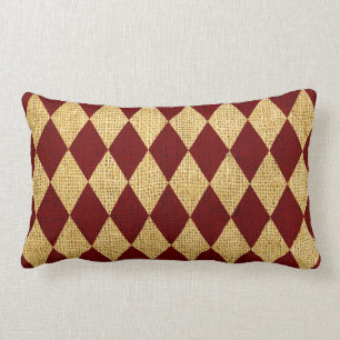 Circus Harlequin Pattern Rustic Red Kussen