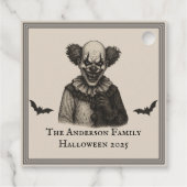 circus | Haunted Carnival Theme Halloween Bedankjes Labels (Achterkant)