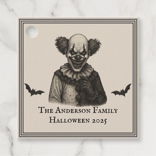 circus | Haunted Carnival Theme Halloween Bedankjes Labels (Voorkant)