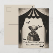  circus | Haunted Carnival Theme Halloween Briefkaart (Voorkant / Achterkant)