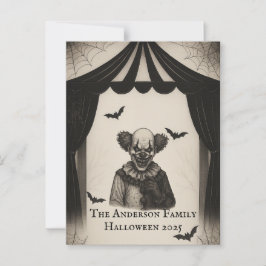 circus | Haunted Carnival Theme Halloween Briefkaart