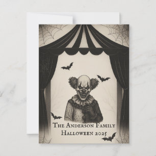  circus   Haunted Carnival Theme Halloween Briefkaart