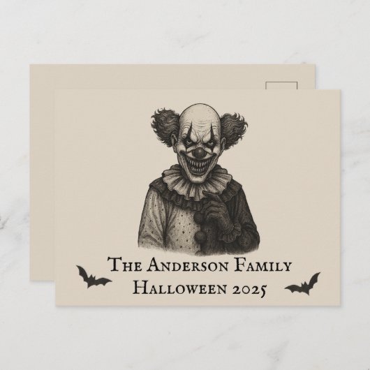  circus | Haunted Carnival Theme Halloween Briefkaart (Voorkant / Achterkant)