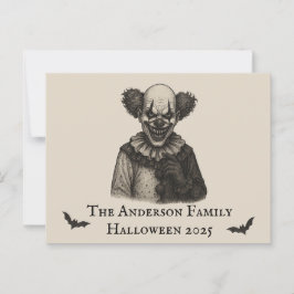 circus | Haunted Carnival Theme Halloween Briefkaart