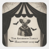  circus | Haunted Carnival Theme Halloween Vierkante Sticker (Voorkant)