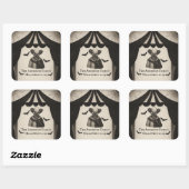  circus | Haunted Carnival Theme Halloween Vierkante Sticker (Vel)