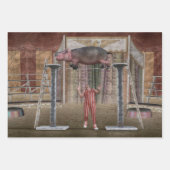 Circus Hippo Balancing Inpakpapier Vel (Voorkant)