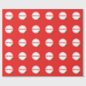 Circus Holly Jolly Wrapping Paper Cadeaupapier (Vlak)