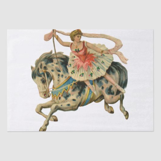 Circus Horse Acrobat Dancer Carousel Horses Dance Tissuepapier (Voorkant)