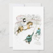 Circus Horse Ringmaster Frans geïllustreerd Kaart (Achterkant)