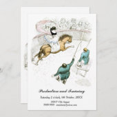 Circus Horse Ringmaster Frans geïllustreerd Kaart (Voorkant / Achterkant)