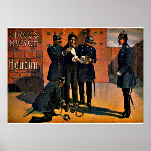 Circus: Houdini en de Circus, 1908 Poster (Voorkant)