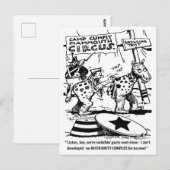 Circus Humor, geen minderwaardigheidscomplex, grap Briefkaart (Voorkant / Achterkant)