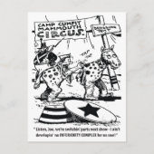 Circus Humor, geen minderwaardigheidscomplex, grap Briefkaart (Voorkant)