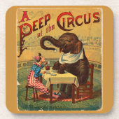  Circus Illustratie Kunst Oud Antiek Bier Onderzetter (Voorkant)