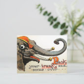 Circus Illustratie Kunst Oud Antiek Briefkaart (Staand voorkant)