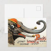 Circus Illustratie Kunst Oud Antiek Briefkaart (Voorkant / Achterkant)