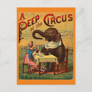  Circus Illustratie Kunst Oud Antiek Briefkaart