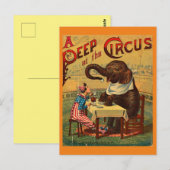  Circus Illustratie Kunst Oud Antiek Briefkaart (Voorkant / Achterkant)