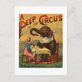 Circus Illustratie Kunst Oud Antiek Feestdagenkaart (Voorkant)
