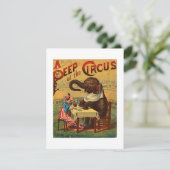 Circus Illustratie Kunst Oud Antiek Kaart (Staand voorkant)