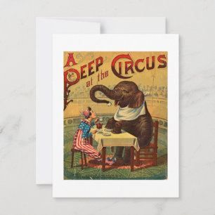 Circus Illustratie Kunst Oud Antiek Kaart