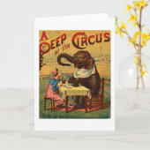  Circus Illustratie Kunst Oud Antiek Kaart (Gele Bloem)